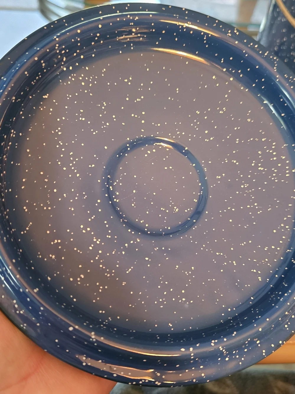 Ozark Trail Blue Enamel Cooking Pot with Lid - 3 1/2 qt